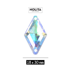 Piedras para bordar Nolita Colores AB Rombo 18x30mm Bolsa por 100 Unid