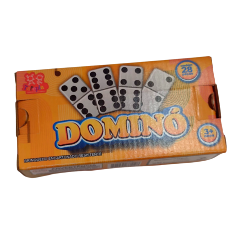 Jogo de Dominó com 28 Dominós Colorido com 12 Instruções