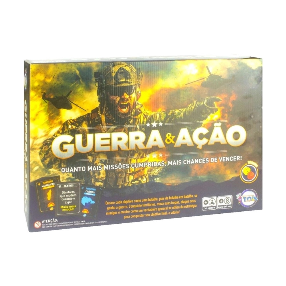 Jogo Tabuleiro Guerra e Ação Toia