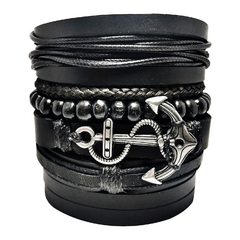 Pulseiras Masculinas 6un All Black #170