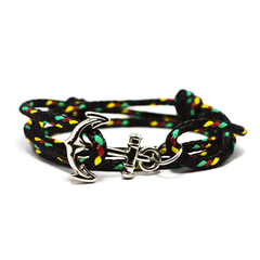 Pulseira Masculina Âncora Corda Náutica Ajustável - Reggae #1123