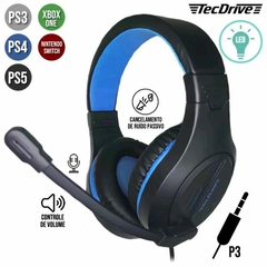 Headphone Gamer PX-10 Cometa LED 3.5mm + USB com 2.2m Azul