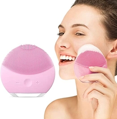 Esponja Elétrica Facial Massagem Limpeza Rosto Skincare Rosa - loja online