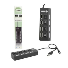 Hub USB 4 Portas - Extensor Hi-speed 480 Mbps USB 2.0 Preto - Shinka - loja online