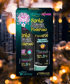 Kit Shampoo + Condicionador Meus Cachos Santo Black 300ml na internet