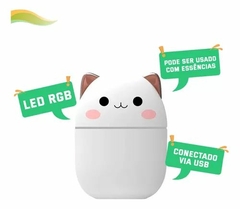 Mini Umidificador De Ar Portátil USB Luminária 250ml Branco - WR Mello Distribuidora