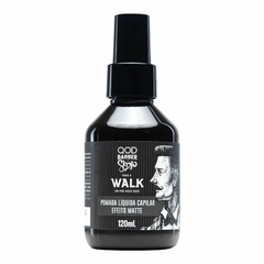 Pomada Capilar Walk Líquida, QOD Barber Shop, Média Fixação Efeito Matte, 120ml