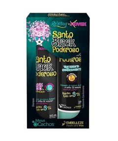 Kit Shampoo + Condicionador Meus Cachos Santo Black 300ml