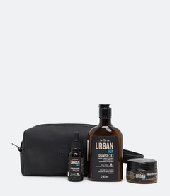 Kit Urban Men Shampoo 3X1 + Óleo + Pomada + Nécessaire - WR Mello Distribuidora