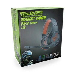 Headphone Gamer PX-10 Cometa LED 3.5mm + USB com 2.2m Azul