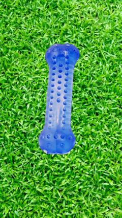 Brinquedo para cães Osso Massageador Cristal (P) Azul - WR Mello Distribuidora