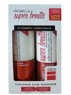 Kit Shampoo 250ml e Condicionador 200ml - Super Bonita Cachos Ostentação Probelle - comprar online