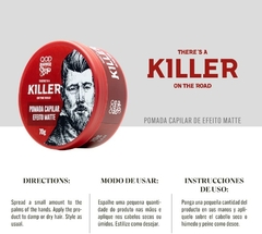 Pomada Capilar Killer, QOD Barber Shop, Matte, 70g - WR Mello Distribuidora