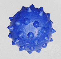 Brinquedo para cães Bola Pula Pula 75mm Mamona Azul - comprar online