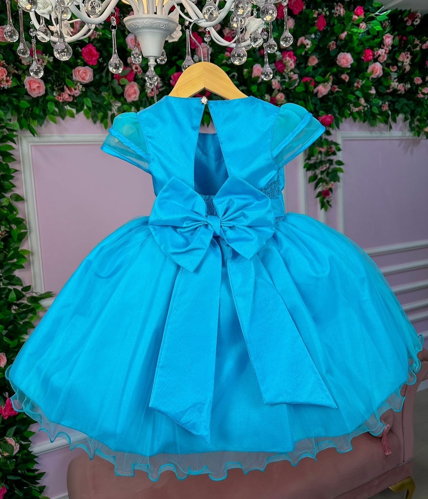 Vestido infantil Princesa Jardim Encantado Azul c/ aplique - tematicos - Vestido  Infantil - Magazine Luiza