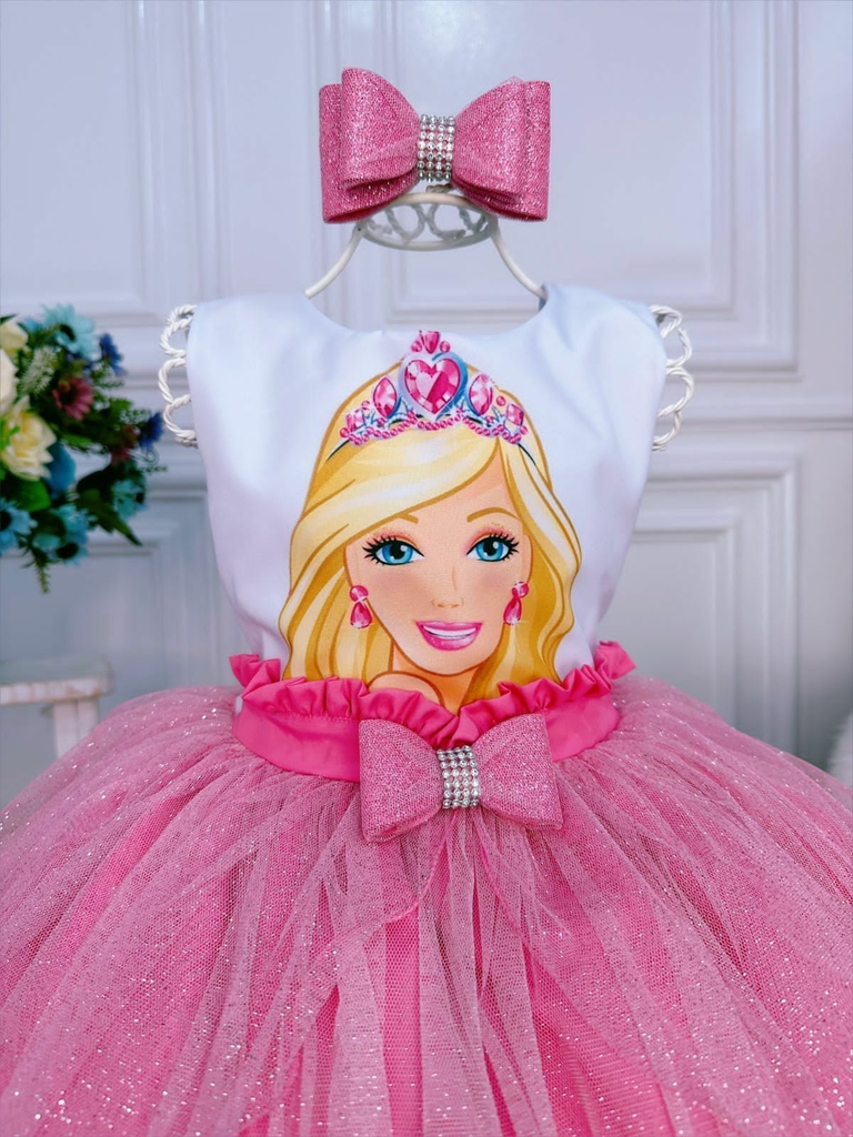 Vestido de princesa xadrez para meninas, Barbie Cosplay infantil