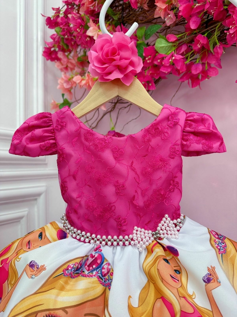 Romper Saia/vestido Infantil P ao Tam 4 Barbie Luxo