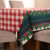 Toalha de Mesa Natal Oxford Estampado 2,00m x 1,45m 6 Lugares - Xadrez Vermelho