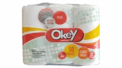 Rollo de cocina Okey plus 50 paños x 3 (Cod: 126)