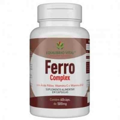 Ferro Complex *Quelato* Com Vit C, B9, B12 e Cobre Equilibrio