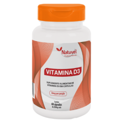 Vitamina D3 2000 UI 60 Cápsulas 250mg Natuvel