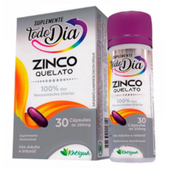 Zinco Quelato (Todo Dia) 30 cápsulas 250mg Katiguá