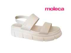 SANDALIA FEM. FLATFORM MOLECA BRANCO OFF