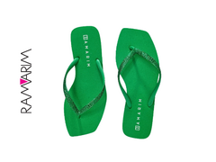 CHINELO FEM. RAMARIM GLITTER VERDE - loja online