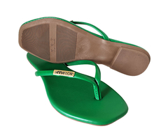 Imagem do CHINELO FEM. DEDO ANNA FLOR TREVO VERDE MENTON