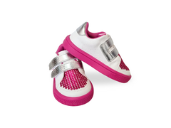 TENIS INF. FEM. WORLD COLORS PINK BRANCO - loja online