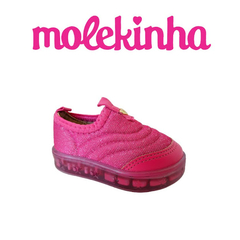 TENIS INF. FEM. MOLEKINHA PINK PRATA BRILHO - comprar online