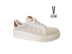 TENIS CASUAL FEM. VIZZANO NATURAL BRANCO OFF - Sugestiva Calçados