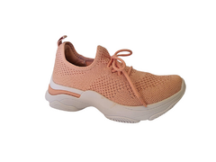 TENIS FEM. RAMARIM KNIT CHUNKY SNEAKER ROSA OFF WHITE - loja online