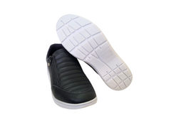 TENIS SLIP ON FEM. COMFORT FLEX PRETO BRANCO na internet