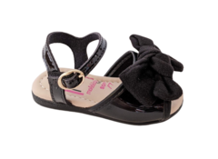 SANDALIA INF. FEM. MOLEKINHA VERNIZ PRETO - comprar online