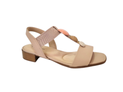 SANDALIA FEM. SALTO MODARE BEGE - comprar online