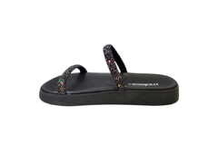 CHINELO PAPETE FEM. MOLECA MULTI PRETO GLITTER - comprar online