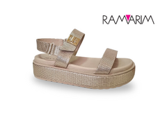 SANDALIA FLATFORM FEM. RAMARIM OURO