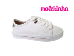 TENIS INF. FEM. MOLEKINHA METAL BRANCO