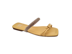 CHINELO FEM. MOLECA OURO AMARELO CRISTAL - Sugestiva Calçados