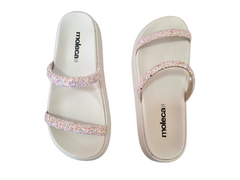 CHINELO PAPETE FEM. MOLECA OURO ROSADO GLITTER