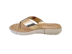 CHINELO FEM. DEDO MODARE DOURADO CAMEL