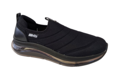 TENIS FEM. ACTVITTA SLIP ON SEM CADARÇO ACTBUMP LYCRA PRETO