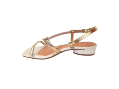 SANDALIA FEM. SALTO BEIRA RIO OFF DOURADO - comprar online