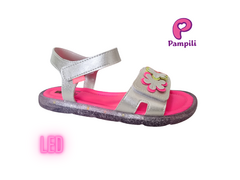 SANDALIA INF. FEM. PAMPILI LED BRANCO COLORIDO