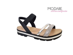 SANDALIA PAPETE FEM. MODARE PRETO CRISTAL