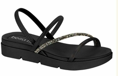 SANDALIA FEM. BEIRA RIO STRASS PRETO