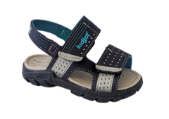 SANDALIA INF. MASC.KID JOY VELCRO MARINHO TURQUESA - comprar online