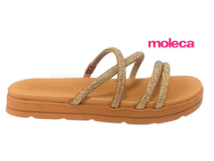 CHINELO FEM. MOLECA CREME OURO CLARO - Sugestiva Calçados