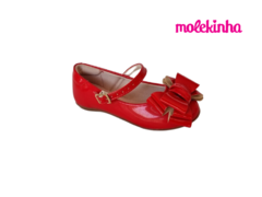 SAPATILHA INF. FEM. MOLEKINHA VERNIZ VERMELHO